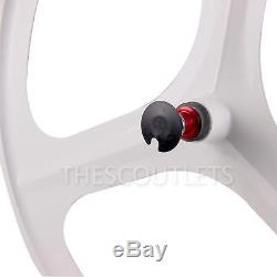 SC Fixed Gear 700c Tri Spoke Rim Front Rear Single Speed Fixie Bicycle Wheel Set