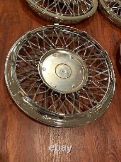 SET OF 1970-1996 FITS IMPALA CAPRICE WIRE SPOKE 15 Hubcaps WHEELCOVERS
