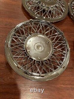 SET OF 1970-1996 FITS IMPALA CAPRICE WIRE SPOKE 15 Hubcaps WHEELCOVERS