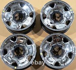 Set Of 4 OEM 17 CHROME SKIN STEEL WHEEL RIMS 2005-2009 17x7.5 F250 SD F350