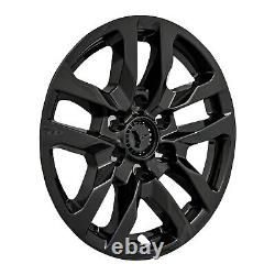 Set of 4 18 5 Split Spoke Wheel Skins for 19-2020 Silverado 1500 Gloss Black