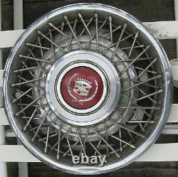 Set of 4 1981-85 Cadillac Eldorado Seville 15 Wire Spoke Hubcaps Wheel Covers