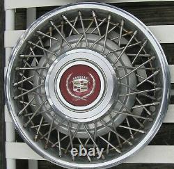 Set of 4 1981-85 Cadillac Eldorado Seville 15 Wire Spoke Hubcaps Wheel Covers