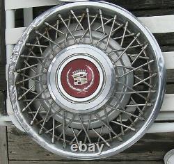 Set of 4 1981-85 Cadillac Eldorado Seville 15 Wire Spoke Hubcaps Wheel Covers