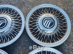 Set of 4 1992-97 Mercury Grand Marquis 15 CHROME Wire Spoke Hubcap Wheel Covers