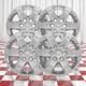 Set Of 4 Front And Rear Chrome 6 Spoke 17 Wheel Skins For 10-14 Gmc Savana 1500