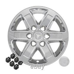 Set of 4 Front and Rear Chrome 6 Spoke 17 Wheel Skins for 10-14 GMC Savana 1500