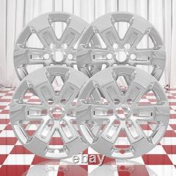 Set of 4 Front and Rear Chrome 6 Spoke 18 Wheel Skins for 2019-2021 Ram 1500