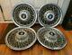 Set Of 4 Oem 1978-90 Buick Estate Wagon Rwd 15 Wire Spoked Wheel Covers Hubcaps