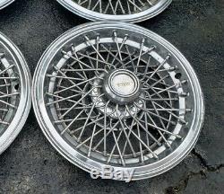 Set of 4 OEM 1981-1985 Chevy Caprice Classic 15 Wire Spoke Hubcaps Wheel Covers