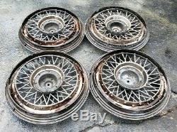 Set of 4 OEM 1981-1985 Chevy Caprice Classic 15 Wire Spoke Hubcaps Wheel Covers