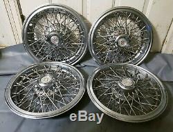 Set of 4 OEM 1981-1988 Chevy Monte Carlo 14 Wire Spoke Hubcaps Wheel Covers