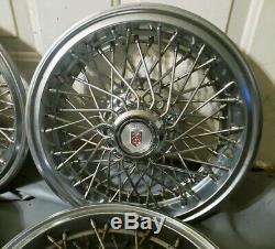 Set of 4 OEM 1981-1988 Chevy Monte Carlo 14 Wire Spoke Hubcaps Wheel Covers