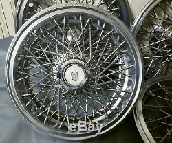 Set of 4 OEM 1981-1988 Chevy Monte Carlo 14 Wire Spoke Hubcaps Wheel Covers