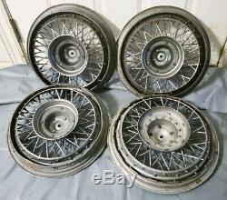 Set of 4 OEM 1981-1988 Chevy Monte Carlo 14 Wire Spoke Hubcaps Wheel Covers