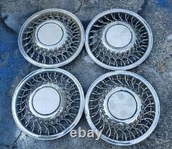 Set of 4 OEM 1991-93 Dodge Dynasty Caravan LE 14 Wire Spoke Hubcap Wheel Covers