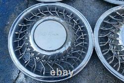 Set of 4 OEM 1991-93 Dodge Dynasty Caravan LE 14 Wire Spoke Hubcap Wheel Covers