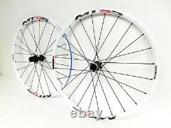 Shimano MT55 26 MTB Wheelset 24 Spoke 15mm Front QR Rear CL Disc Brake White