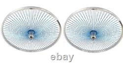 Silver 26 x 1.75 Bicycle WheelSet 144 BLUE Spokes FREEWHEEL Cruiser BMX Bikes