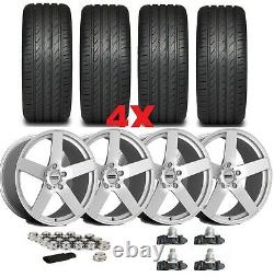 Silver Wheels Rims Tires Staggered Offset 255 35 20 275 35 20 Package Set Five 5