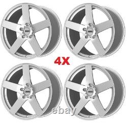 Silver Wheels Rims Tires Staggered Offset 255 35 20 275 35 20 Package Set Five 5