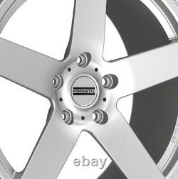 Silver Wheels Rims Tires Staggered Offset 255 35 20 275 35 20 Package Set Five 5
