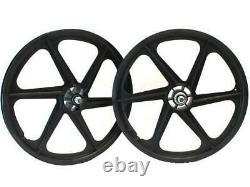 Skyway BMX Wheels 20 Tuff Wheel S/B 6 Spoke Black Front & Rear Set