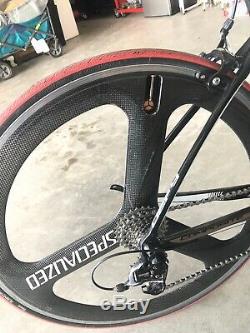 Specialized Tri Spoke Wheel Set Front And Rear With A 10 Speed Shimano 105