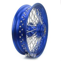 Spoke Front Rear Wheels Hub 16x3.5 for Harley Softail Fatboy FLSTF Deluxe FLSTN