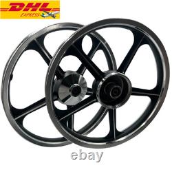 Sport Rims Honda C70 Passport 1 Pair Black With Bearing Bush 5 SPOKES 17 in