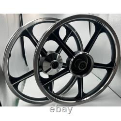 Sport Rims Honda C70 Passport 1 Pair Black With Bearing Bush 5 SPOKES 17 in