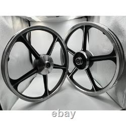 Sport Rims Honda C70 Passport 1 Pair Black With Bearing Bush 5 SPOKES 17 in