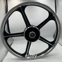 Sport Rims Honda C70 Passport 1 Pair Black With Bearing Bush 5 SPOKES 17 in