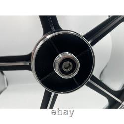 Sport Rims Honda C70 Passport 1 Pair Black With Bearing Bush 5 SPOKES 17 in