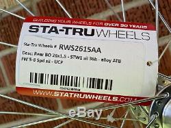 Sta-Tru Front & Rear Wheel Set 26 x 1.5-inch, 36 spoke, alloy! FREE SHIPPING