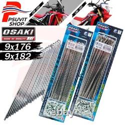 Stainless Spoke&Nipple 9x176+9x182 For CRF250 CRF300 (Rim Front 17+Rear 17)