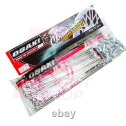 Stainless Spoke&Nipple 9x191.5+9x228 KLX14G, KLX150 (Rim Front 21+Rear 18)