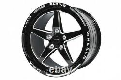 Star 5 Spoke Drag Racing Rim Wheel Front 2x 18x5 -25ET 2x Rear 17x10 44ET 5/120