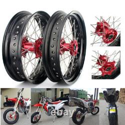 Supermoto 17 Front Rear Wheel Set for Honda CRF250R CRF450R 04-12 CR125R CR250R