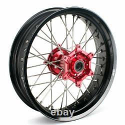 Supermoto 17 Front Rear Wheel Set for Honda CRF250R CRF450R 04-12 CR125R CR250R