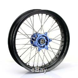 Supermoto Front Rear Wheels Hubs Rims Spokes Set for Yamaha YZ250F YZ450F 09-13