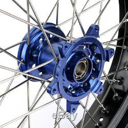 Supermoto Front Rear Wheels Hubs Rims Spokes Set for Yamaha YZ250F YZ450F 09-13