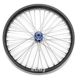 TARAZON 21/19 Spoked Front Rear Wheels Rims Blue Hubs For Beta Explorer Apollo