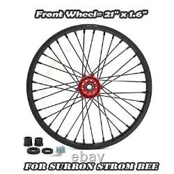 TARAZON 21x1.6 18x2.15 Front Rear Spoke Wheels Rims Hubs For Sur Ron Storm Bee