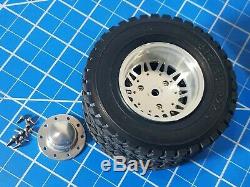 Tamiya 1/14 20-Spoke Aluminum Front 56512 & Rear 56513 Wheel Rim Terrain Tire