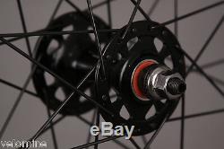 Track Bike Fixed Gear 42mm Deep Black Aero Wheelset Formula hub DT Swiss Spokes