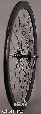 Track Bike Fixed Gear 42mm Deep Black Aero Wheelset Formula hub DT Swiss Spokes