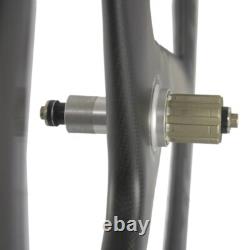 Tri Spoke Front Rear Wheels Clincher Carbon Road Bike Wheelset 700C Depth 56mm