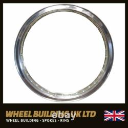 Triumph BSA conical wider aluminium valanced front + rear rims and spoke sets