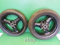 Triumph Pair Front Rear Wheels Tyre 3 Spoke 17 With Good Tyres 750 900 1200 T300